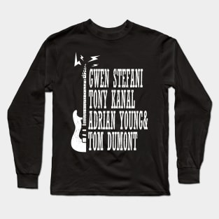 no doubt band guitar vintage art Long Sleeve T-Shirt